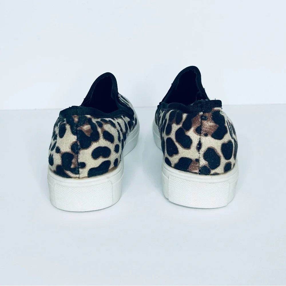 Leopard Print Platform Slip-On Sneakers